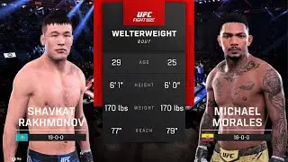 ШАВКАТ РАХМОНОВ VS МАЙКЛ МОРАЛЕС UFC 5 CPU VS CPU