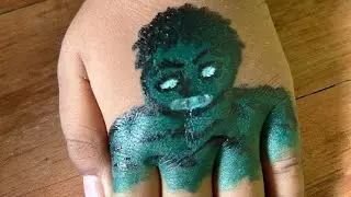 Face Painting Ideas untuk pemula - Favorit Yudhis tetep HULK
