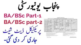 Download BA BSc part-1 and part-2 practical date sheet | Punjab  University