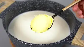 Просто добавьте сливочное масло в кипящее молоко! Рецепт домашнего сыра за 5 минут.