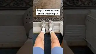 Millennial man wears Crocs outside of his house 😮 
