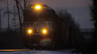 NS 119 passes Flint at MP 11 with SD40-2 trailing and CPKC (CP) rear DPU!!!