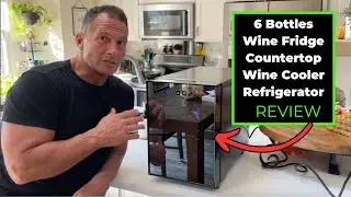6 Bottles Wine Fridge Countertop Wine Cooler Refrigerator