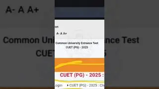 CUET PG Score Card 2025 #shorts #viralvideo #cuetpg