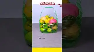How to make fruit basket with waste plastic bottle 😍#shorts #bottlecraft #craft #bottlecraftideas