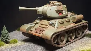 Soviet T-34/76 medium tank by Meng World War Toons WWT-006 model kit build
