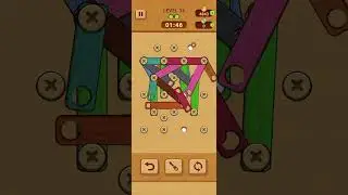 Woodle Screw Puzzle Level 31 - 40