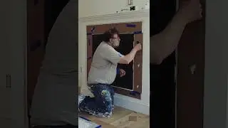 PEEL IT BACK Mosaic  herringbone fireplace