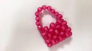 Mini bag keychain by beads