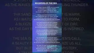 WHISPER OF THE SEA         #whisper #sea #poem #poetry #finding #experience #language #lyrics #love