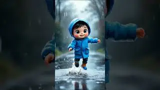 Ren&rsquo;s Rainy Day Joy 🌧️💙 #CartoonMagic #SoothingAnimation #relaxingvisuals