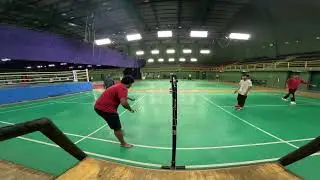 Playing Badminton doubles in Neharu indoor stadium shivamogga : 19/01/26