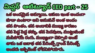 మిస్టర్  ఆటిట్యూడ్  CEO part - 25 !! Telugu novel love stories !!