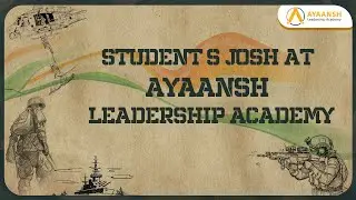 Student's Josh at Ayaansh Leadership Academy  #ndatraining #joinindianarmy