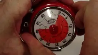 HLP Controls - Kitchen Timer - Round Red Retro Timer