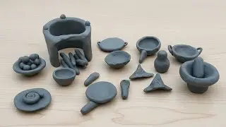 Diy how to make clay kitchen set