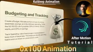 Kuldeep Animation || Budgeting & Tracking  animation in After motion || Complete Tutorial