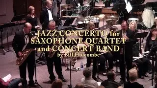 Jazz Concerto for Saxophone Quartet and Concert Band by Bill Holcombe
