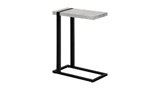 I 2858 Accent Table - Grey Reclaimed Wood-Look / Black Metal - Monarch Specialties