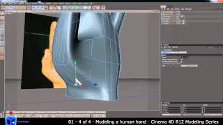 Cinema 4D Modeling Series - 01 - 4 of 4 - Modeling a human hand