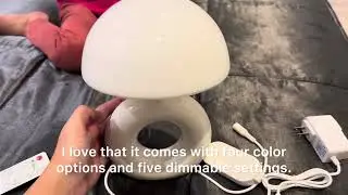 Cozy Mushroom Lamp with Remote Control | Aesthetic Room Decor & Night Light Review 