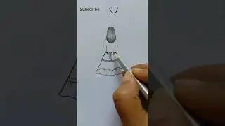 How to draw a girl walking alone / easy girl pencil sketch #shorts