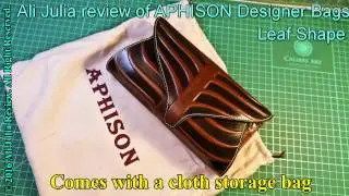 APHISON Designer Hand Bags Embossed Leaf Design Leather