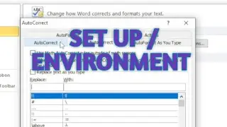 SET UP / ENVIRONMENT (Typing in mathematics using Ms word)