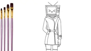 Draw Titan Tv woman from Skibidi toilet, Skibidi toilet, Tv man, Speakerman, Cameraman, draw tvman