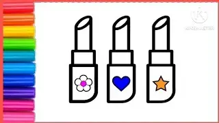 How To Draw lipsticks for kids and toddlers  #lipsticks​ #drawingforkids​