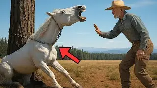 Veteran Finds Exhausted Wild Horse Chained To A Tree &mdash; The Scars He Saw Left Him Frightened