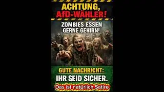Politische Satire-Warnung: Keine Gefahr f&uuml;r bestimmte W&auml;hler.  #afd #satire #rechtsextremismus