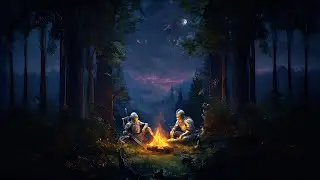 Escape the Chaos | 12 HOURS Fantasy Campfire  Live Wallpaper | Cozy Ambient Screensaver