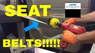 How to Clean SEAT BELTS!!!  Assisted by Matrix Spot Remover and Drill Attachment Scrub Brush!!