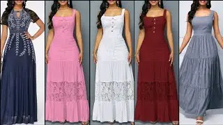Simple Stylish And Beautiful Casual Flare Maxi Dress Design Idea's