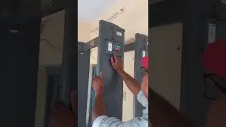 essl door frame metal detector setup and installation #dfmd #essl #metaldetector #installation