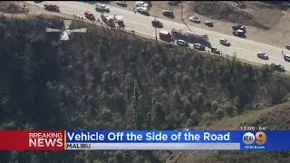 Driver Rescued After Car Plunges Off Cliff In Malibu