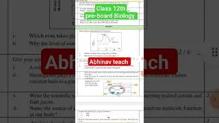 Class-12th Pre Board 1 BIOLOGY/Question Paper For KENDRIYA VIDYALAYA STUDENTS #biology #preboard2023