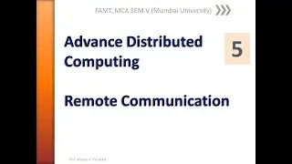 Advance Distributed Computing   Lecture 5   Remote Procedural Call