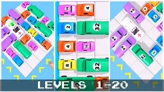 Car Merge 2048 Color Cars Levels 1-20 walktrough (Android) gameplay iOS #anirok #merge #2048