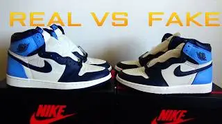 REAL VS FAKE Air Jordan 1 Retro High OG Obsidian