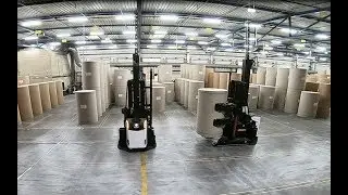 Автоматические штабелеры с захватом для рулонов бумаги AGV - КИИТ