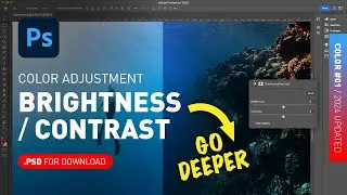 Brightness / Contrast Adjustment Layer + PSD File Demonstrated [Photoshop Color for Beginners]