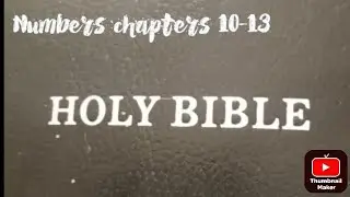 Reading the Bible daily pt 28. Numbers chapters 10-13
