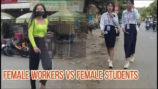Real shots of girls working and students studying in Phnom Penh#travelwithchris