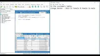 SQL Interview - Update table with case statement || change gender values male to female & vice versa