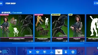 *Whole* Ripley and Xenomorph bundle showcase! Skin, backbling, pickaxe, emote! (Fortnite x alien)