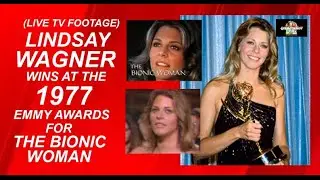 LINDSAY WAGNER WINS  AT THE 1977 EMMY AWARDS FOR THE BIONIC WOMAN TV SERIES - LIVE 77  TV FOOTAGE