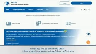 MIGRIS. Login as identified user. Connect using VIISP.