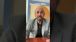 At a notary office in Marbella for a property completion.